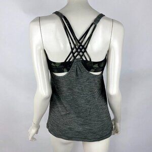 Lululemon Sunset‎ Salutation Tank Women 8 Butterfly Built in Bra Luon Gum Yoga